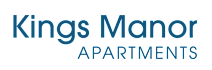 A logo for Kings Manor Apartments is displayed.