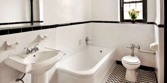 Bathroom With Bathtub at London Terrace Gardens, New York