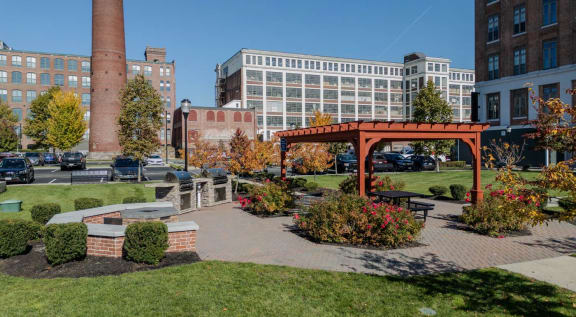riverfront barbecue and fire pit