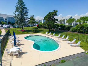 our apartments showcase a swimming pool