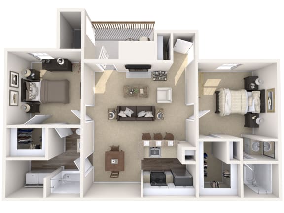 Maple - 2Bed 2Bath Wimbledon Oaks|Maple - 2Bed 2Bath