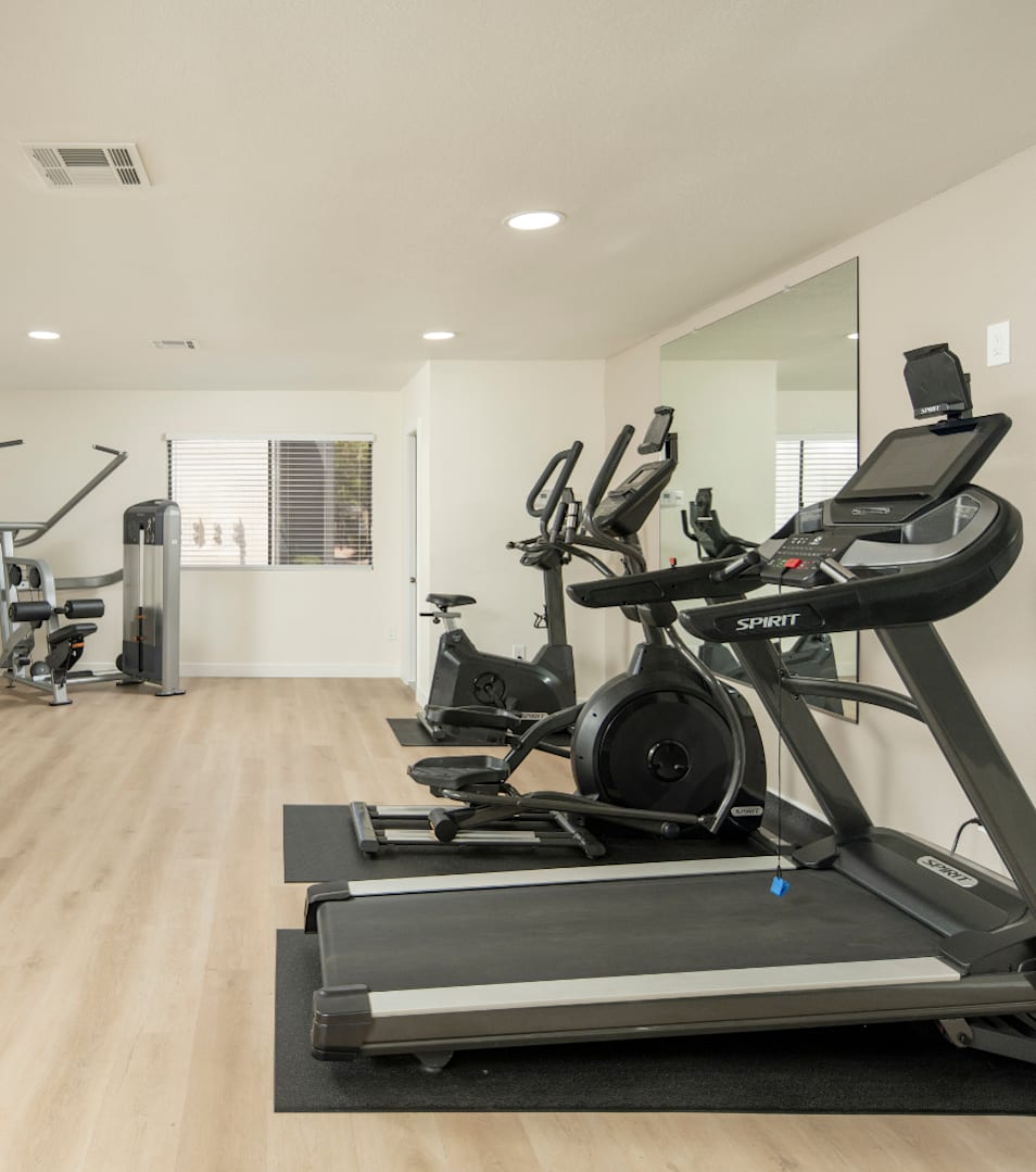 Fitness room at The Naya Apartments.