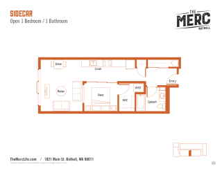 The Merc Apartments Sidecar Floor Plan