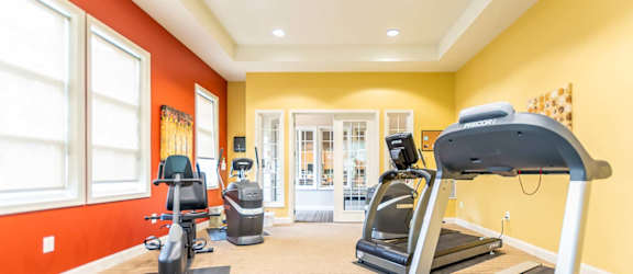 Drum Hill Community fitness room with cardio machines