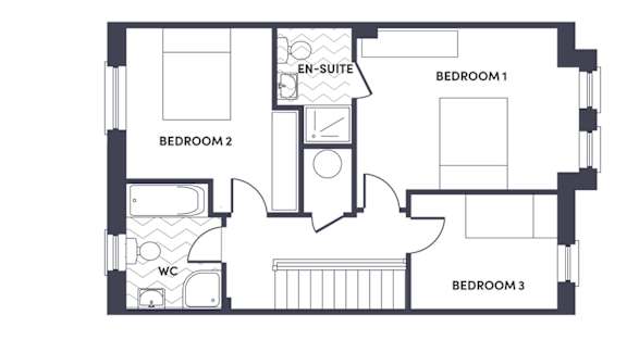 Floor Plan  3 Bedroom House Citywest Demesne