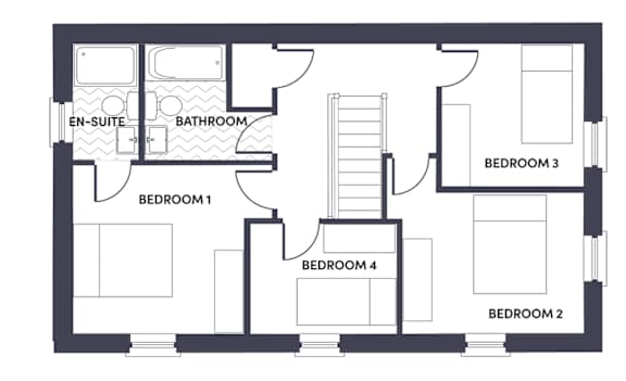 Floor Plan  Four Bedroom House Citywest Demesne
