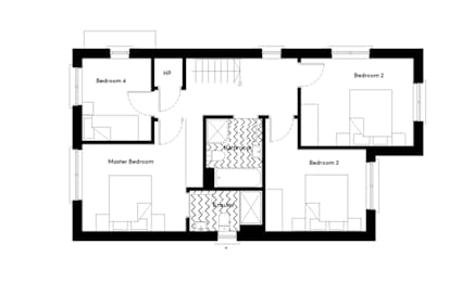 Floor Plan  Four Bedroom House Maynooth
