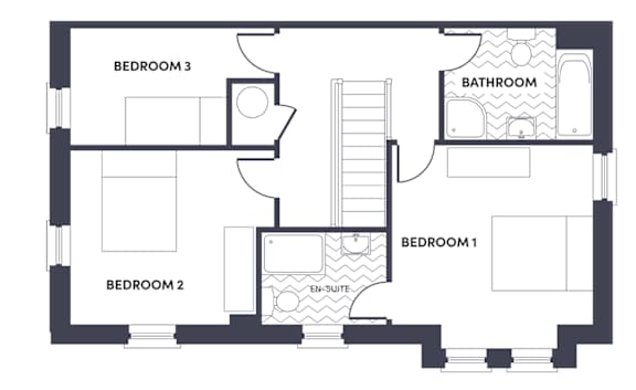 Floor Plan  3 Bedroom House Citywest Demesne