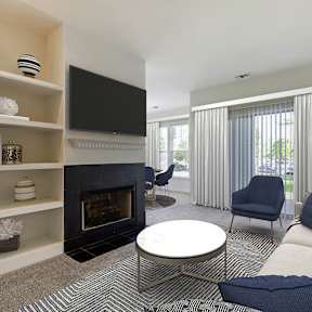 Living Area With Fireplace