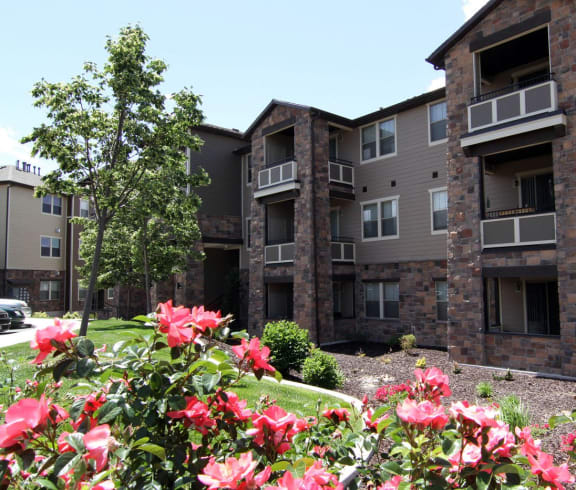 our apartments are located in a quiet neighborhood with flowers