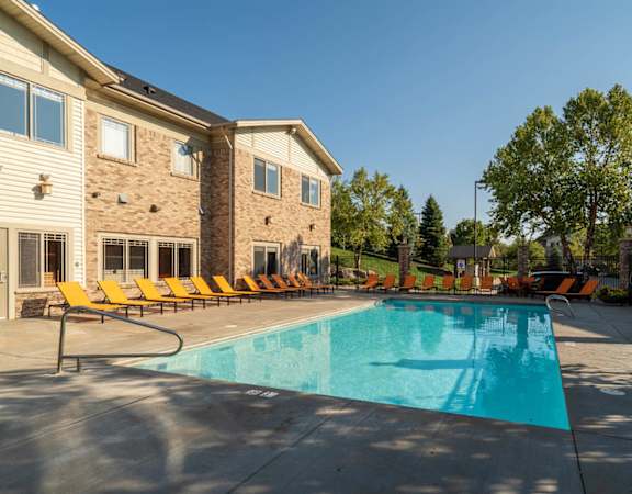 the swimming pool at our apartments