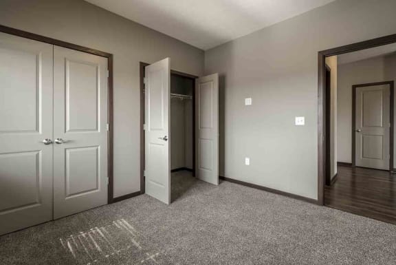 Bedroom with extra closet space at 360 at Jordan West