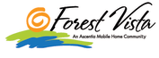 a logo with the words forest vista on it