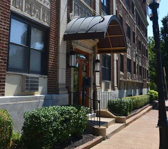 Building Entrance at Convent Gardens Apartments, St. Louis, MO