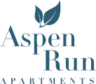 the logo for aspen run apartments