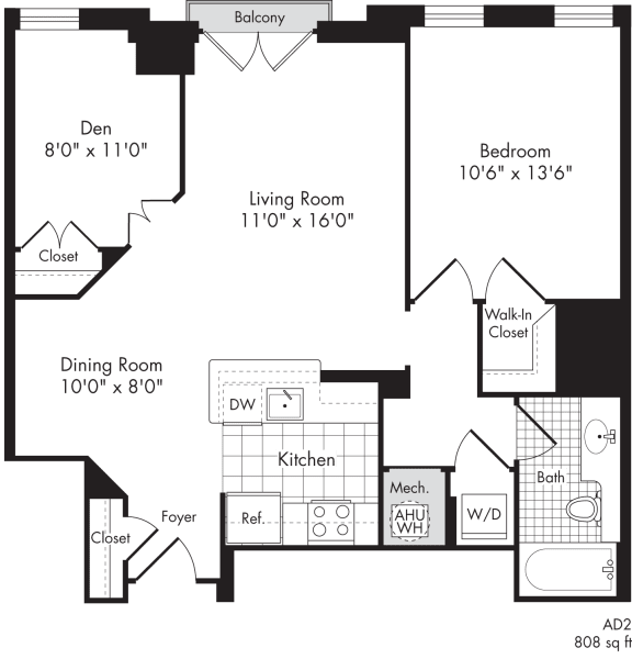 one bed apartments with den in baltimore md