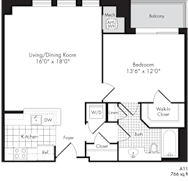 one bedroom harbor east apartment for rent in baltimore