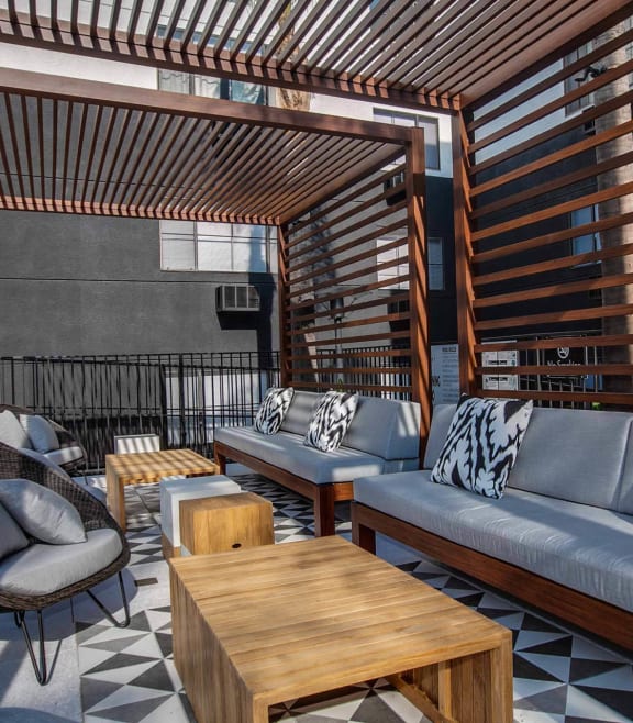Newly Designed & Renovated Pool Deck with Swimming Pool, Hot Tub, Cabanas PLUS Grilling & Dining Area  at Duet on Wilcox, California