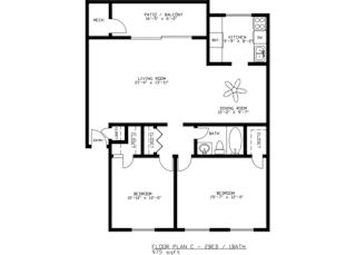 Floor Plan TWO BEDROOM