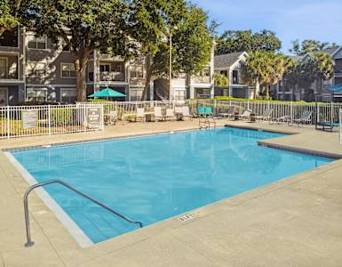 our apartments have a large swimming pool in front of our building