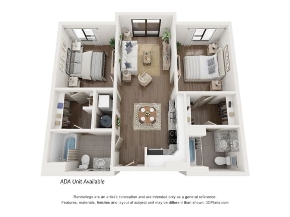 B1 Floor Plan at The Constellation Apartments, PRG Real Estate, Virginia