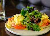 Thumbnail 43 of 46 - A plate of Eggs Benedict with salmon at Bautista Apartments, Arizona, 85745