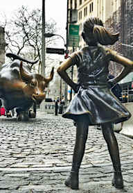 Cobblestone streets and cafes in FiDi at Aria, New York, New York