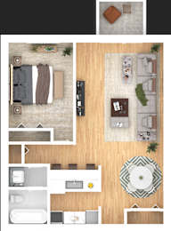  Floor Plan One Bedroom