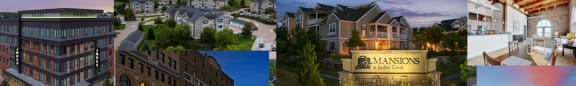 a collage of pictures of different buildings and hotels