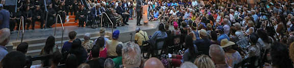 a crowd of people watching a concert in a large building at Parcels at Concourse, Tennessee, 38104