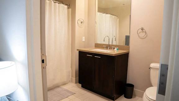 a bathroom with a sink and a toilet at Market Square Place, Pittsburgh, PA, 15222