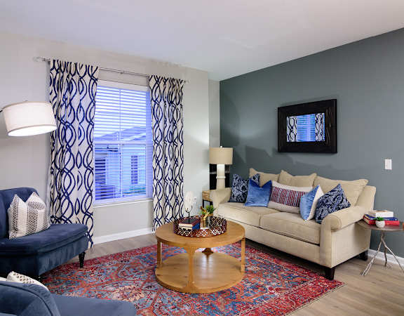 Spacious Living Roomat Madison Park Apartments, Columbus, Ohio