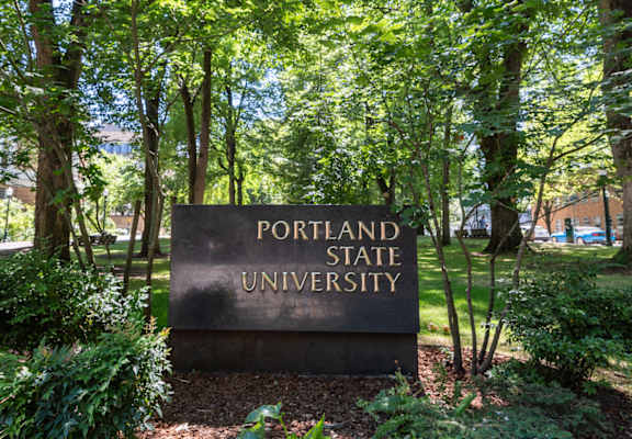 Photo of portland state university sign