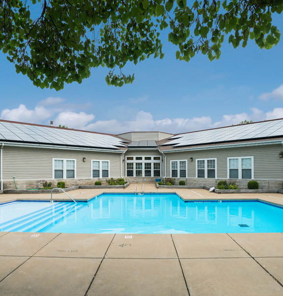 the swimming pool at our apartments
