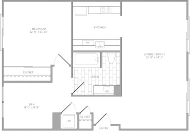 A2 Floor Plan at AVE Emeryville at Bay Street, Emeryville