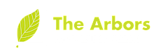 A logo with a leaf and the text "The Arbors at Wolf Pen Creek".