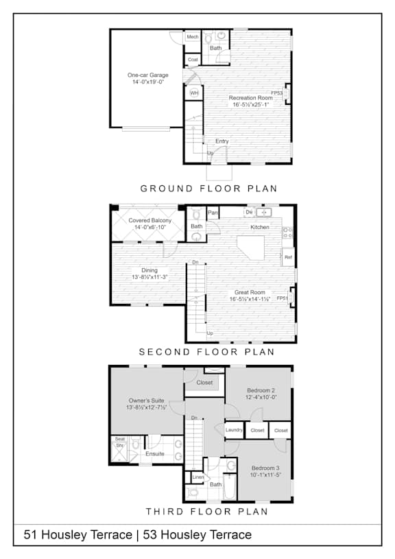 A floor plan image for 51 Housley Terrace and 53 Housley Terrace