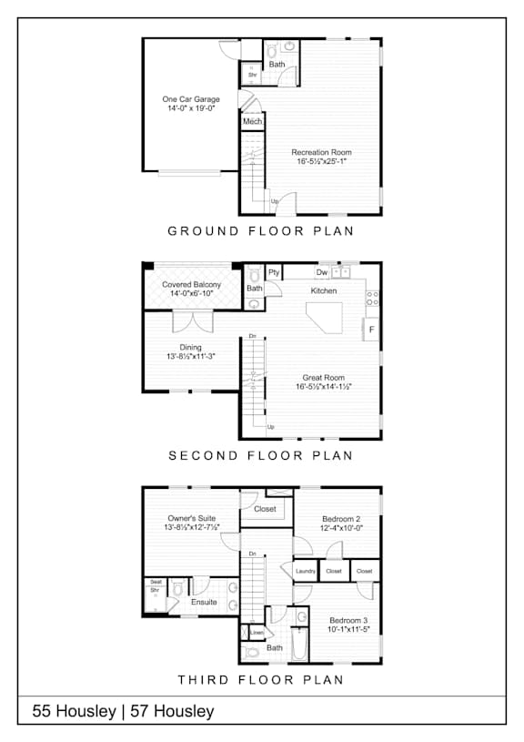 A floor plan image for 55 Housley and 57 Housley