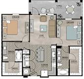 B1-1altwithout LVT throughout at Harrison Apartments, Sarasota, FL