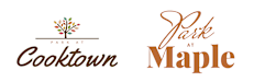 A logo for "Park at Cooktown" features a tree with colorful leaves.