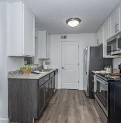Kitchen view at Sandhurst Apartments, Zanesville, OH