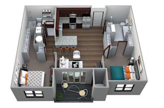 Maple C5B floor plan at 360 at Jordan West best new apartments West Des Moines IA 50266