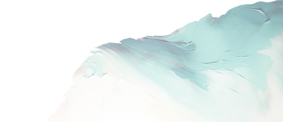a piece of blue watercolor art with a white background