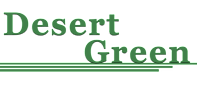 A green text that reads "Desert Green" on a black background.