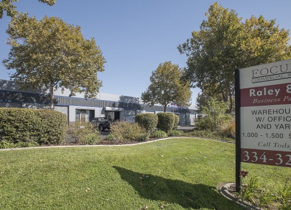 Raley 80 Business Park Now Leasing Sign