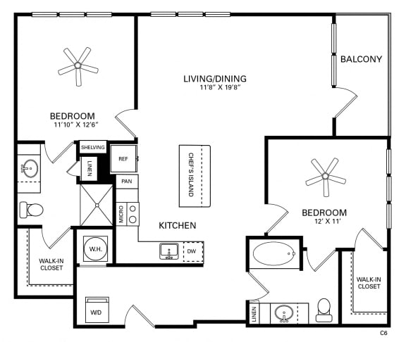 Forest Floor Plan at Berkshire Chapel Hill, Chapel Hill, NC