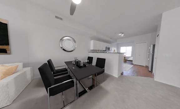 Dining room and kitchen