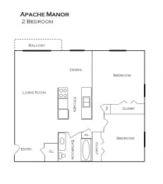 Apache Manor Apartments floor plan, St. Anthony, Minnesota