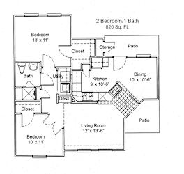 Floor Plan 2 Bedroom A