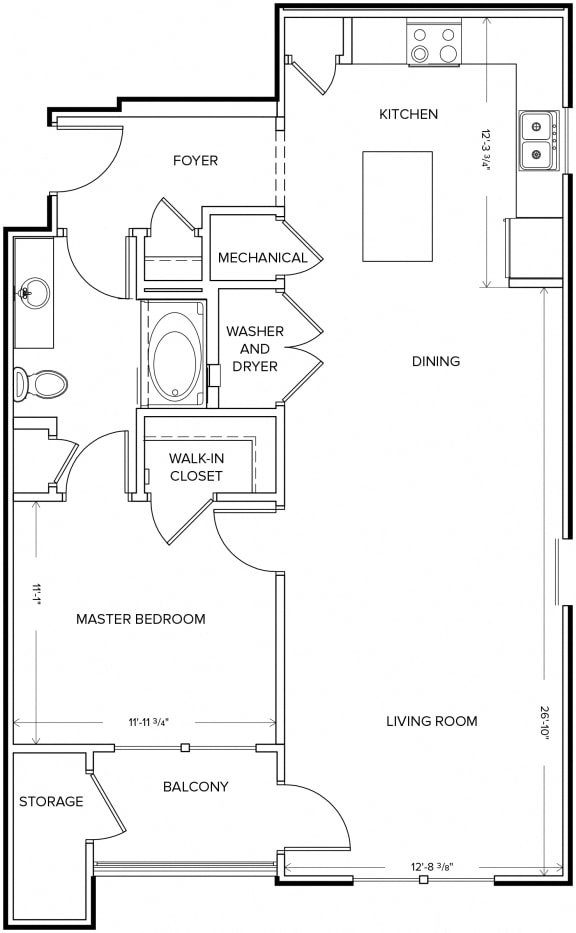 Floor Plan  1B Floor Plan at Palms at Magnolia Park, Florida